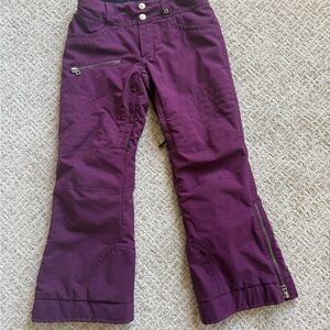 Obermeyer Girls Plum Snow Pants
